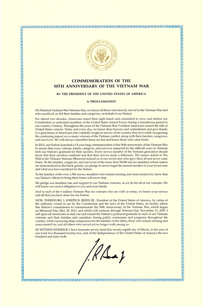Presidential Proclamation (2022)